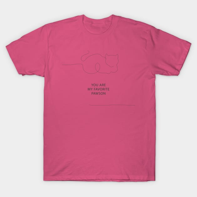 🐾🎨 Feline Connection: "You Are My Pawson" in Minimalist Elegance 🖤🐱 T-Shirt by Numanatit